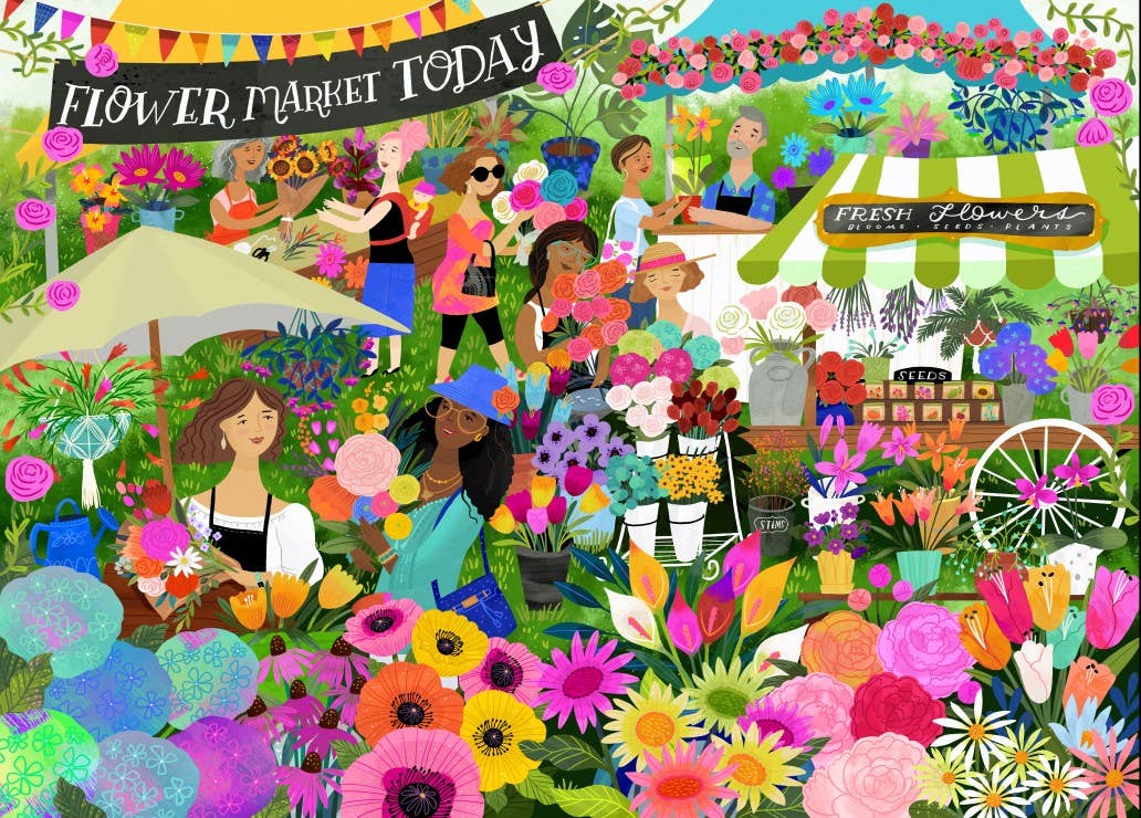 Flower Market - Pieces and Peace - 1500 pieces