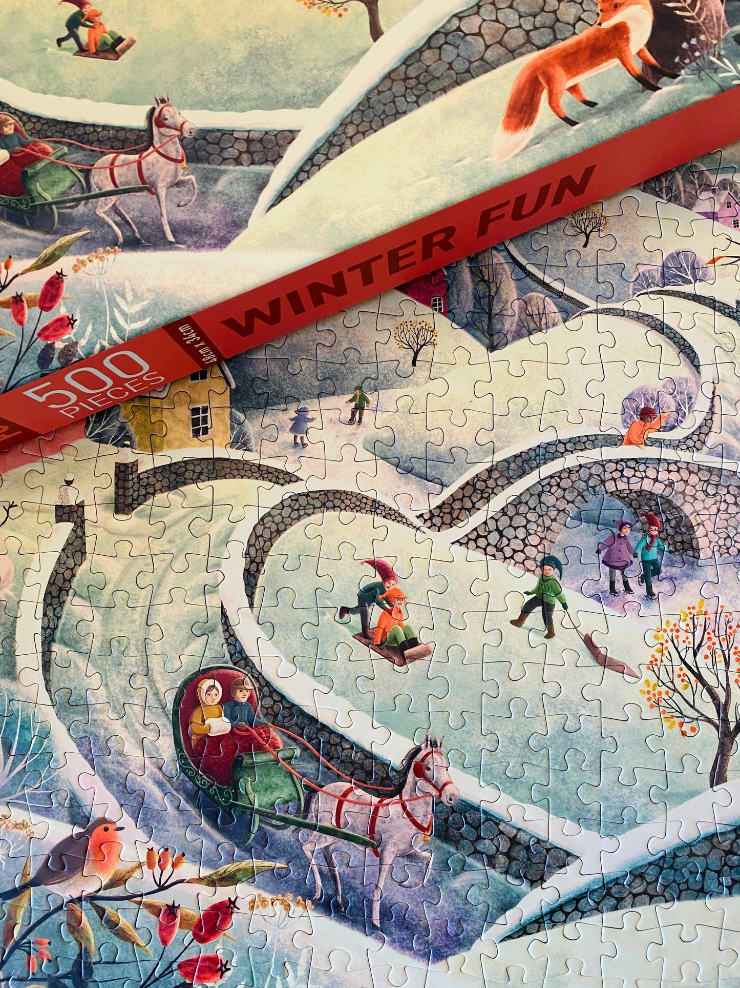 WINTER FUN 500 piece jigsaw puzzle by Penny Puzzle