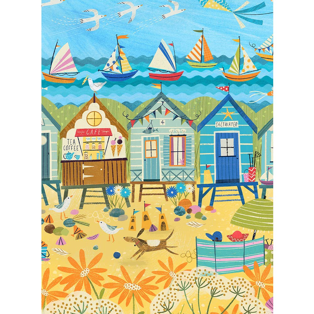 Beach Huts Mini-Puzzle 96 pieces - Pieces & Peace