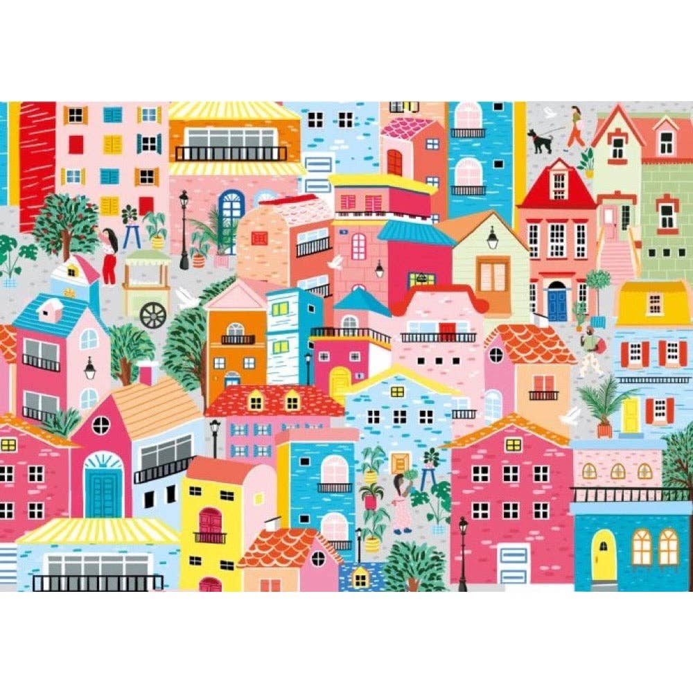 Magnolia 9101 Colorful Houses Shanya Bharti 1000pc Jigsaw Puzzle