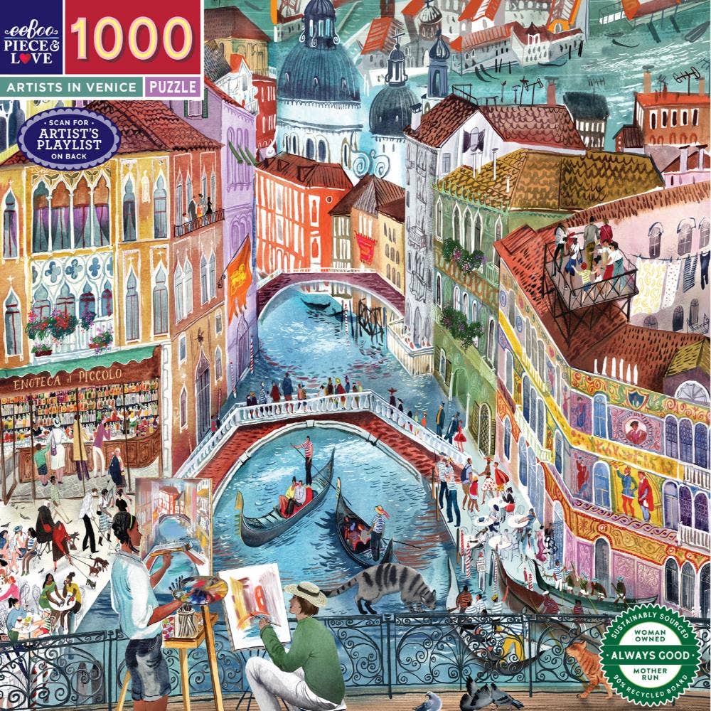 EeBoo 1000 Pc Puzzle - Artists in Venice