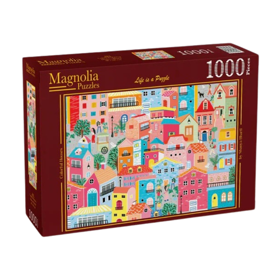 Magnolia 9101 Colorful Houses Shanya Bharti 1000pc Jigsaw Puzzle