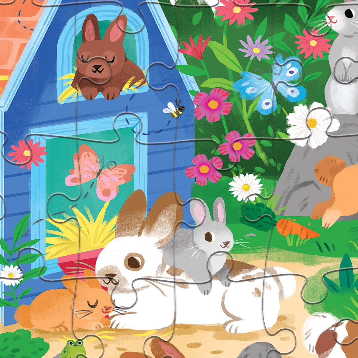 Bunny House Flat House Puzzle 50 pc - Crocodile Creek