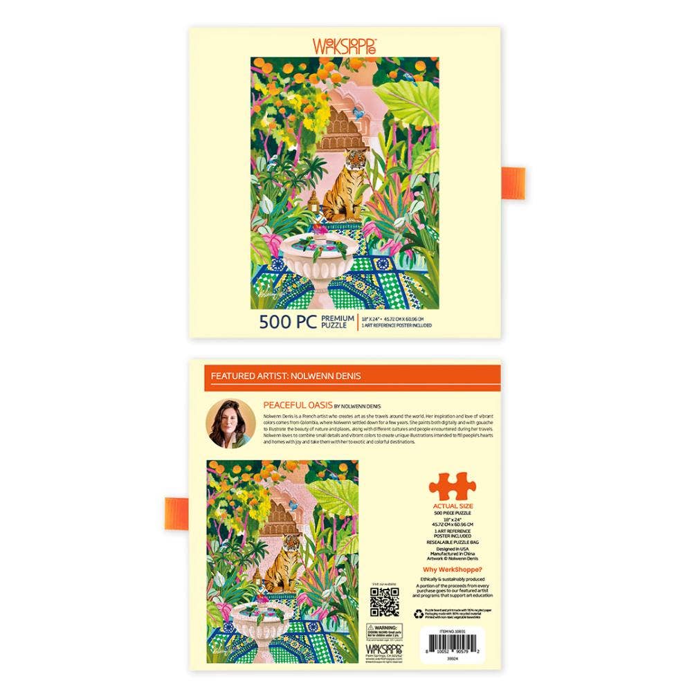 Peaceful Oasis - WerkShoppe 500 Pc Puzzle - Slip Box