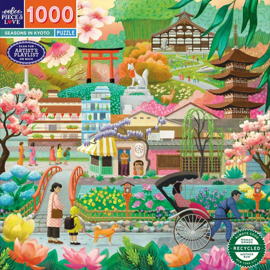 EeBoo 1000 Pc Puzzle – Seasons in Kyoto