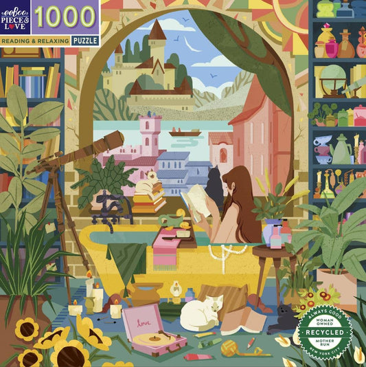 EeBoo 1000 Pc Puzzle - Reading Relaxing