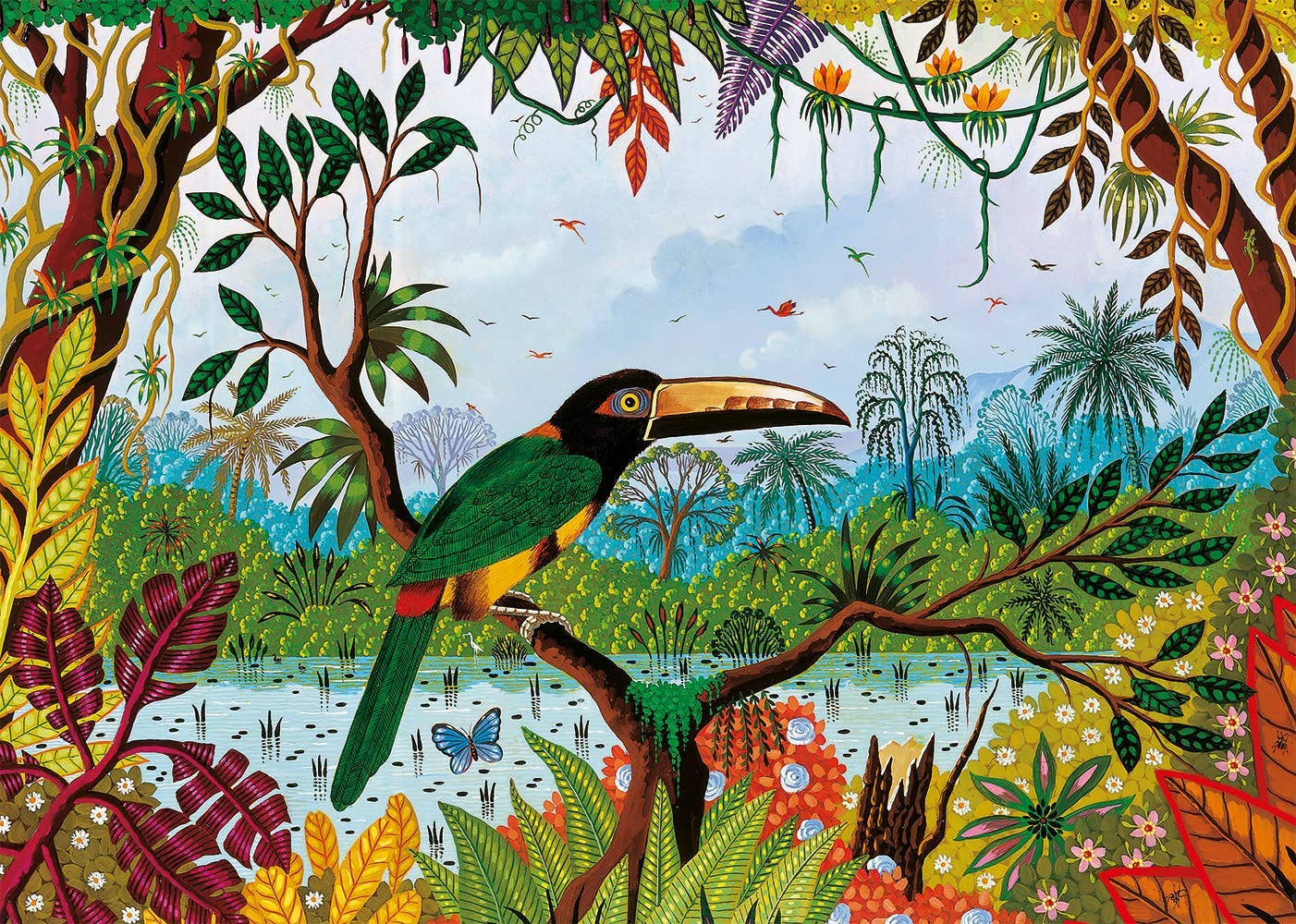 Collared Aracari - Pieces and Peace - 1500 pieces