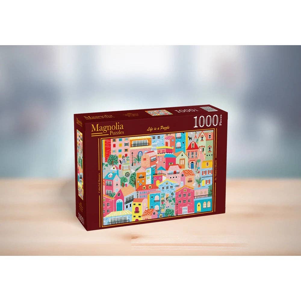 Magnolia 9101 Colorful Houses Shanya Bharti 1000pc Jigsaw Puzzle