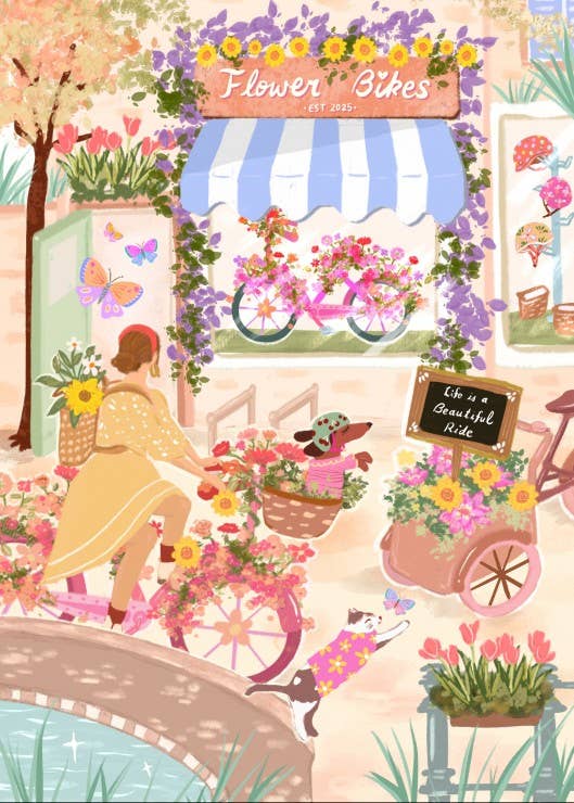 Floral Bicycles - Pieces and Peace