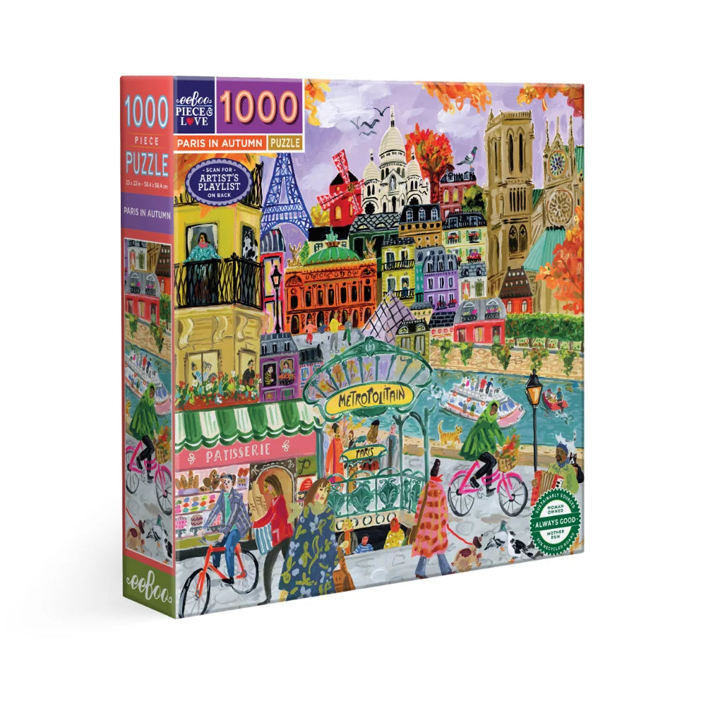 EeBoo 1000 Pc Puzzle – Paris in Autumn