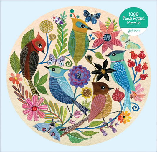Galison - Circle of Avian Friends - Round Puzzle