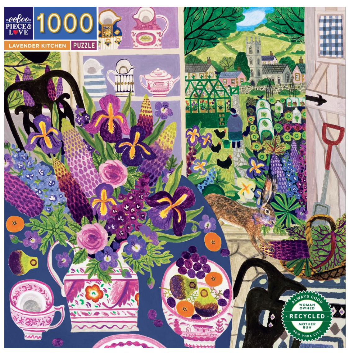 EeBoo 1000 Pc Puzzle - Lavender Kitchen