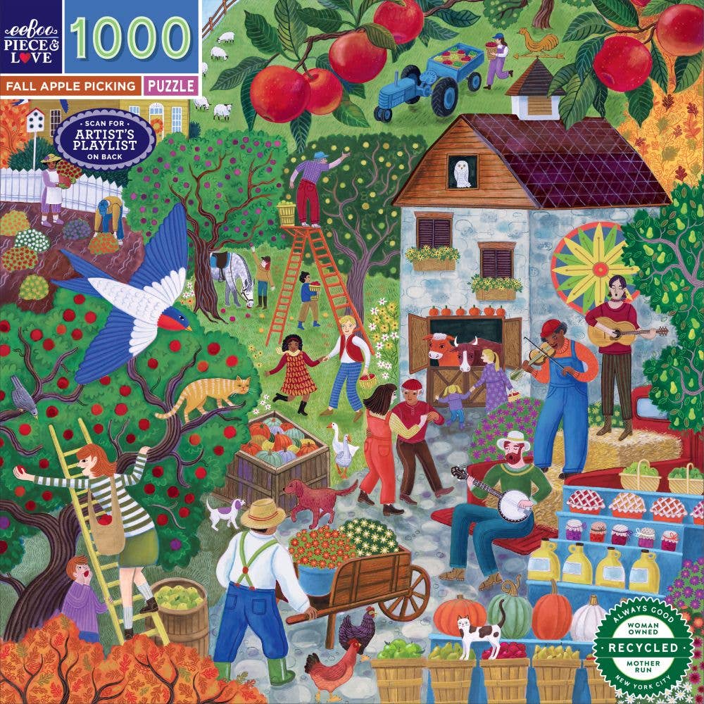 EeBoo 1000 Pc Puzzle – Fall Apple Pick