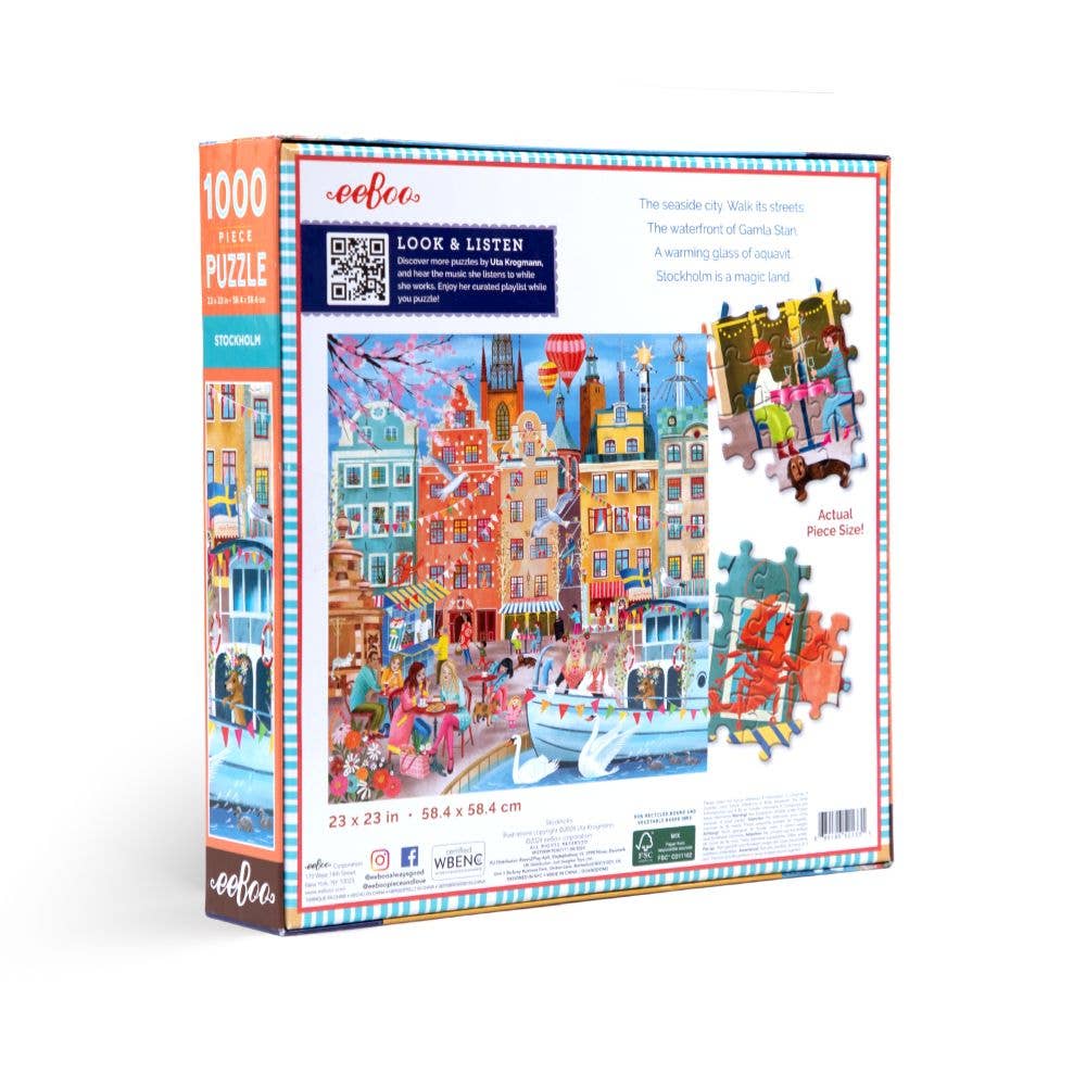 EeBoo 1000 Pc Puzzle - Stockholm