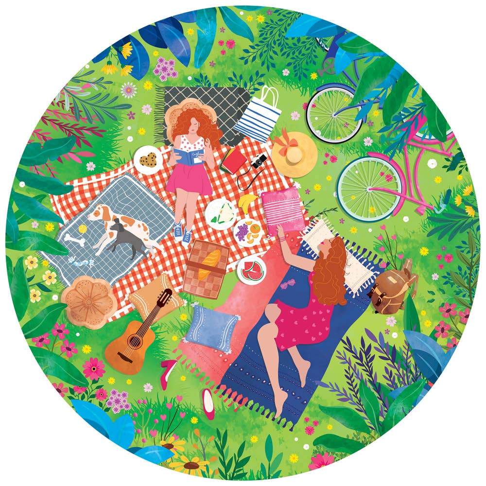 The Picnic - Pieces and Peace - 500 Piece Round Puzzle