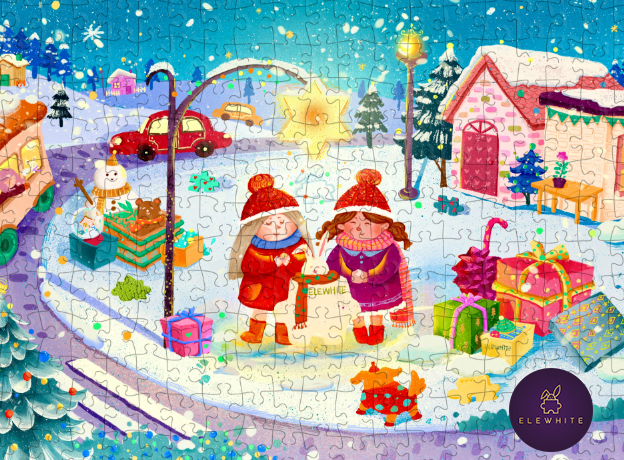 Whimsy Town Panoramic Puzzle - Elewhite