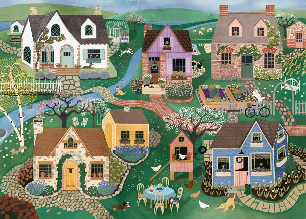 Cottage Lane - Pieces and Peace - 1500 pieces