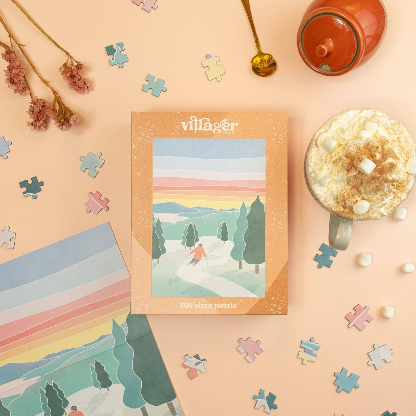 Sunset Ski | Villager - 500-Piece Puzzle