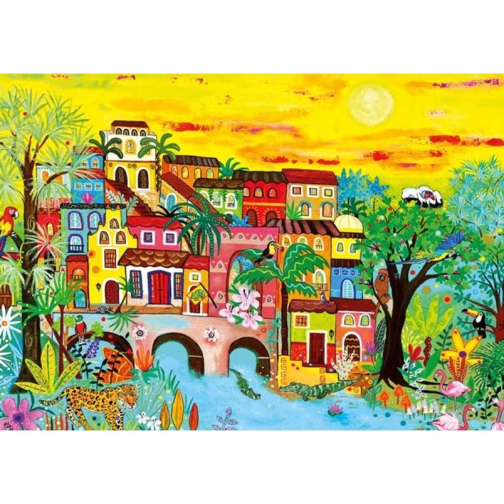 Magnolia 4103 Houses in the Forest Magali Modoux 1000pc Jigsaw Puzzle