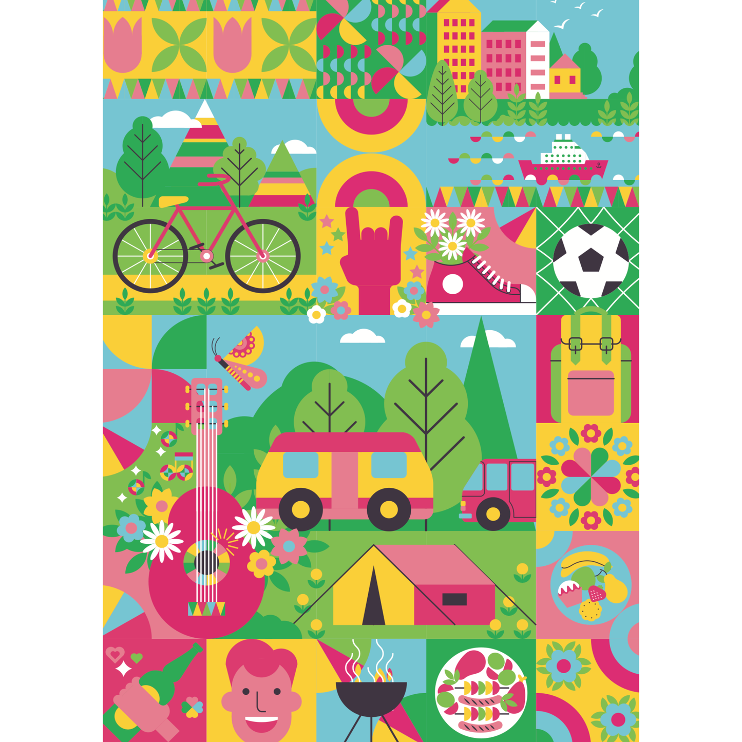 Geometric Summer | 1,000 Piece Jigsaw Puzzle