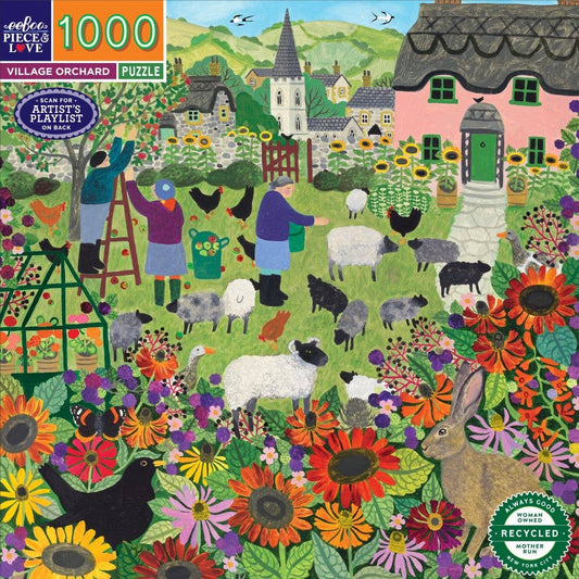 EeBoo 1000 Pc Puzzle – Village Orchard
