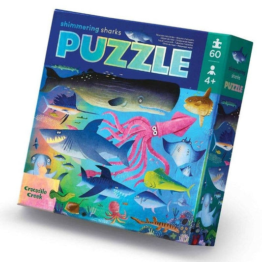 Shimmering Shark - Foil Puzzle 60 pc - Crocodile Creek