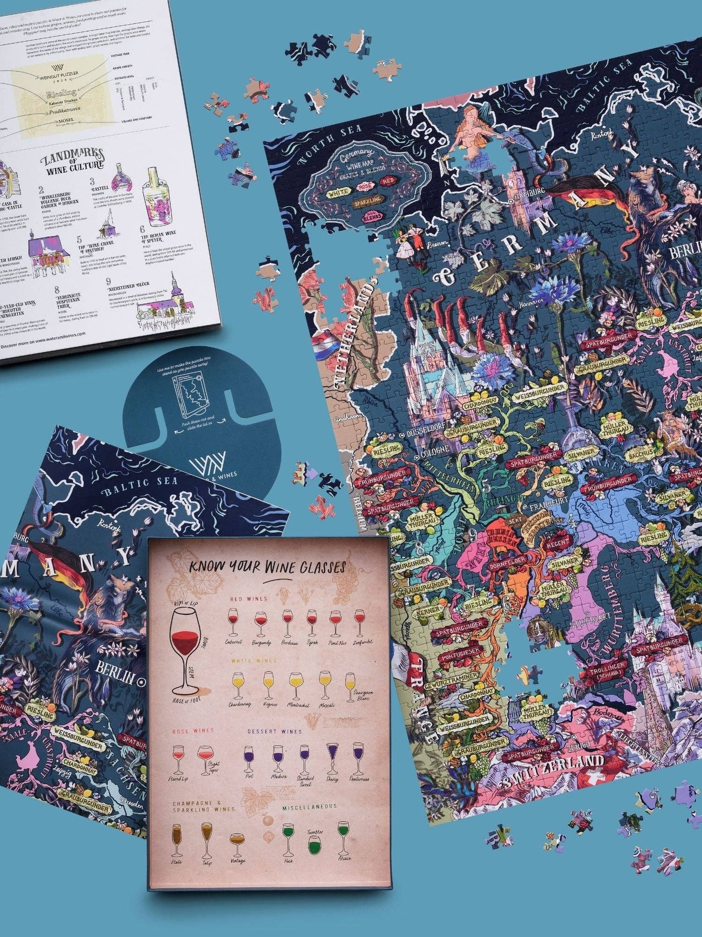 Germany Wine Puzzle - Water and Wines