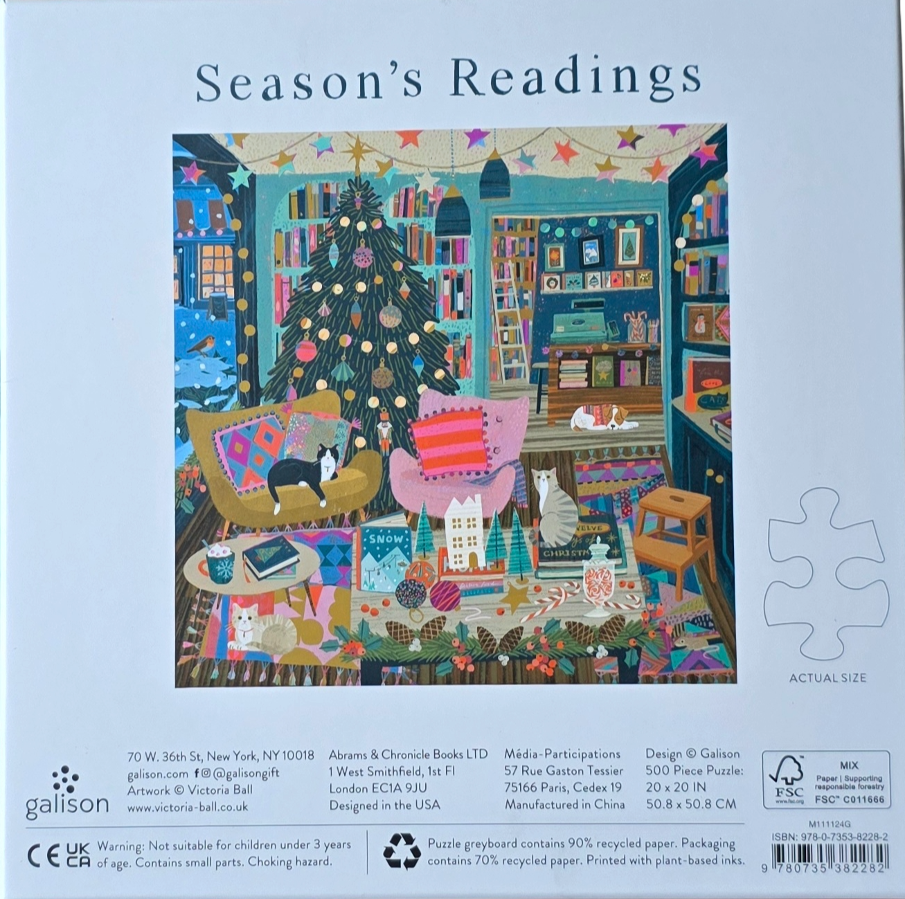 Galison - Season's Readings Foil Puzzle