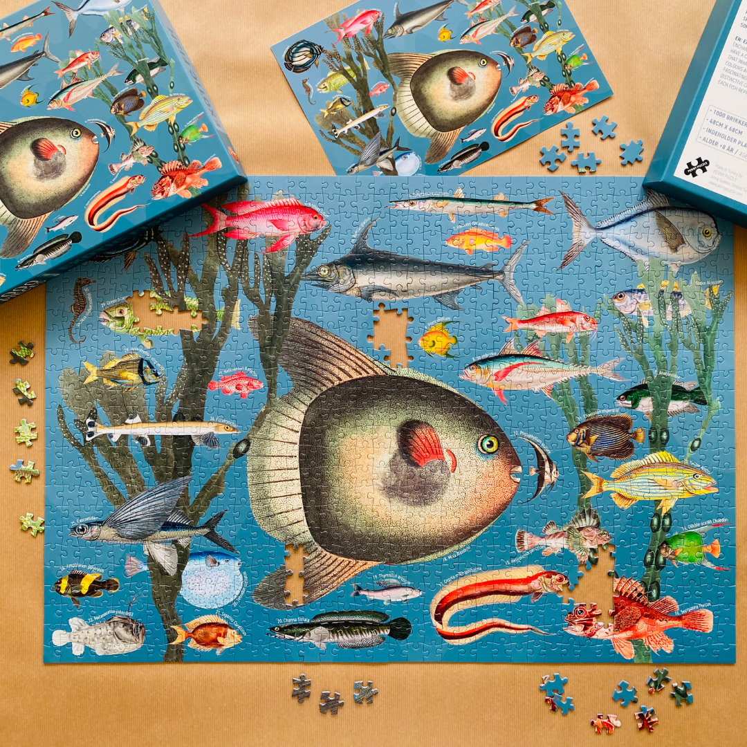 Exotic Fish 1000 piece Vintage jigsaw puzzle