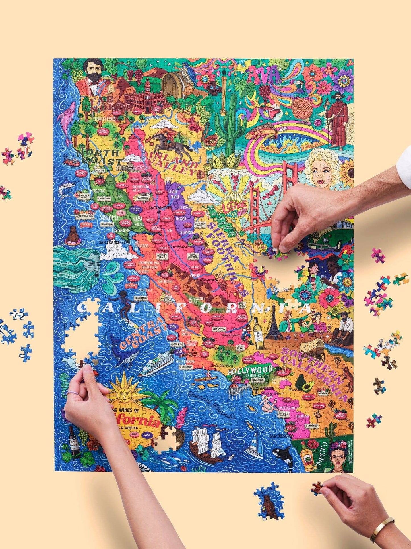 California Wine Puzzle - Water and Wines