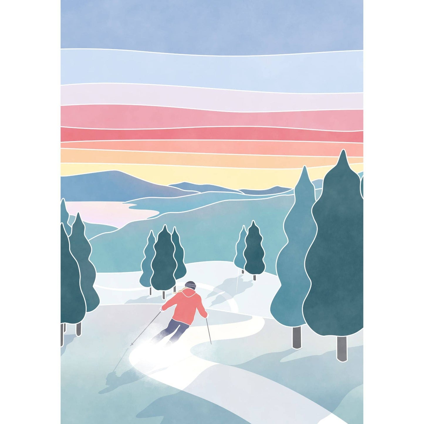 Sunset Ski | Villager - 500-Piece Puzzle