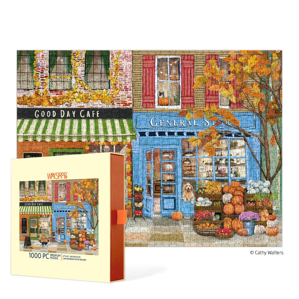 Autumn on Main - WerkShoppe 1000 Pc Puzzle - Slip Box