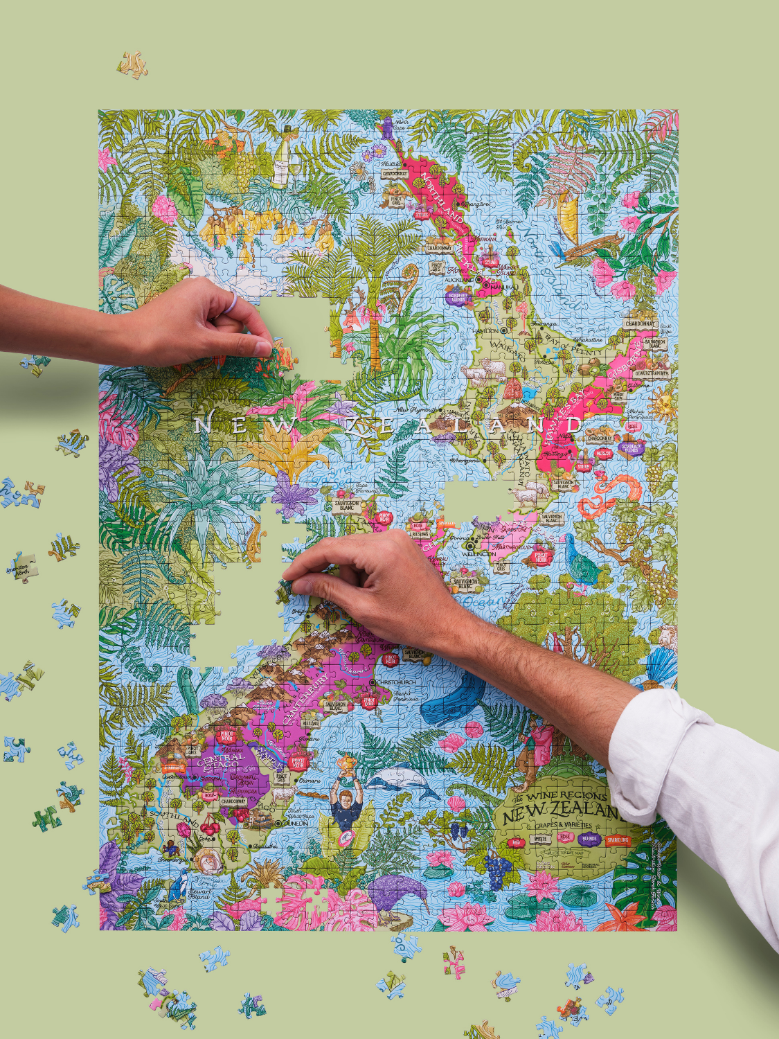 New Zealand Wine Puzzle - Water and Wines