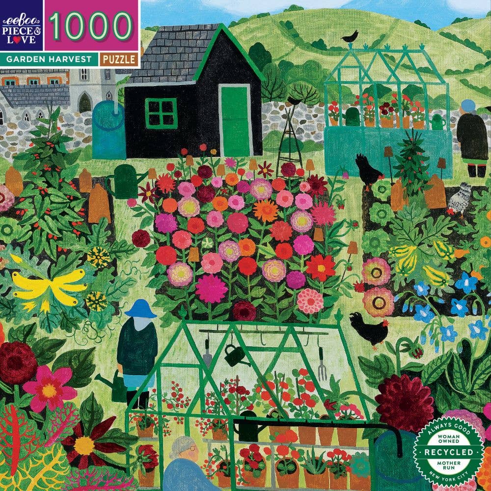 EeBoo 1000 Pc Puzzle - Garden Harvest