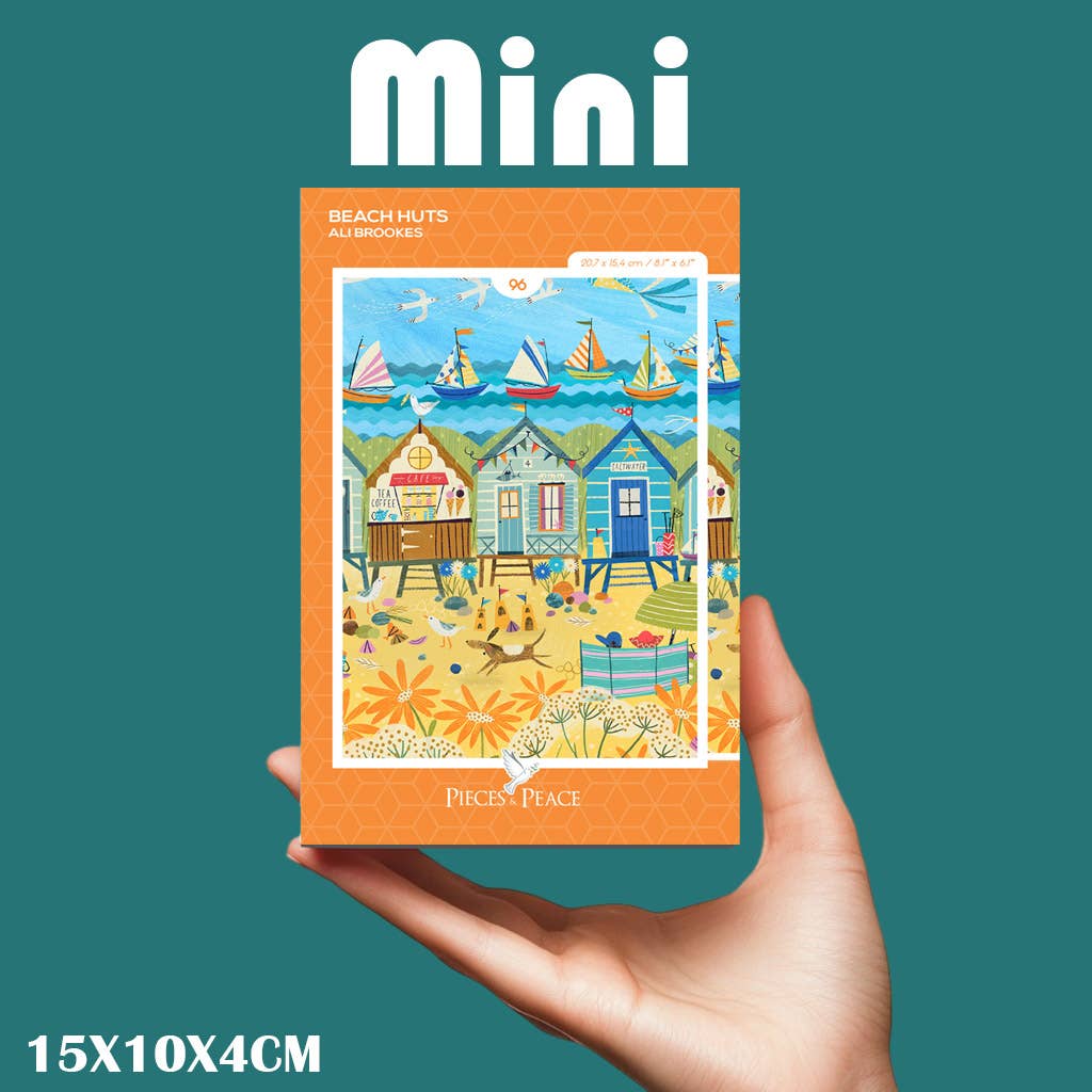 Beach Huts Mini-Puzzle 96 pieces - Pieces & Peace
