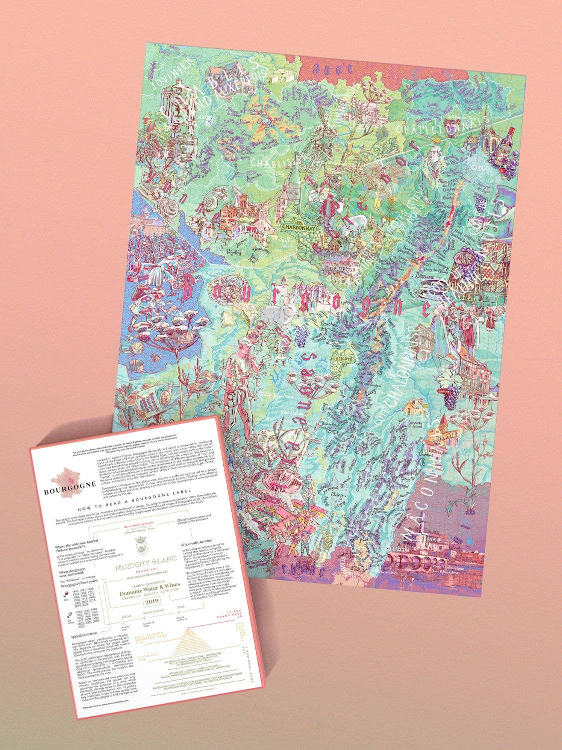 Bourgogne Wine Puzzle - Water and Wines