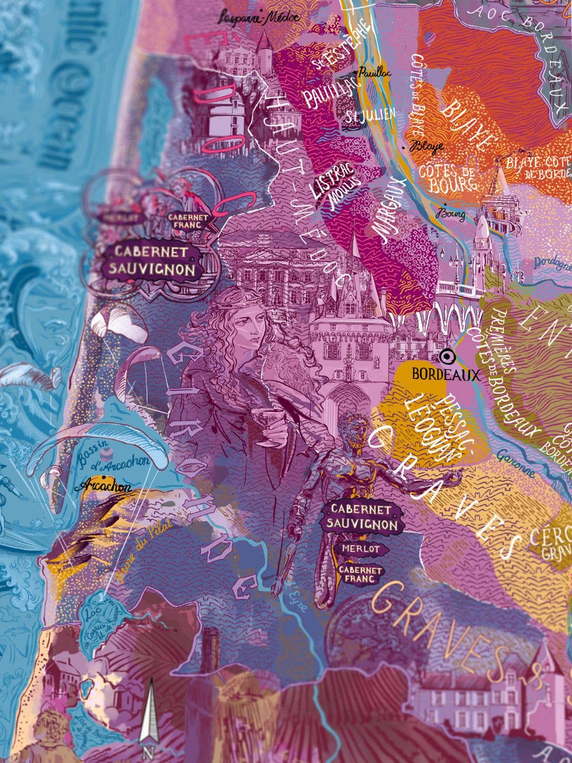 Bordeaux Wine Puzzle - Water and Wines