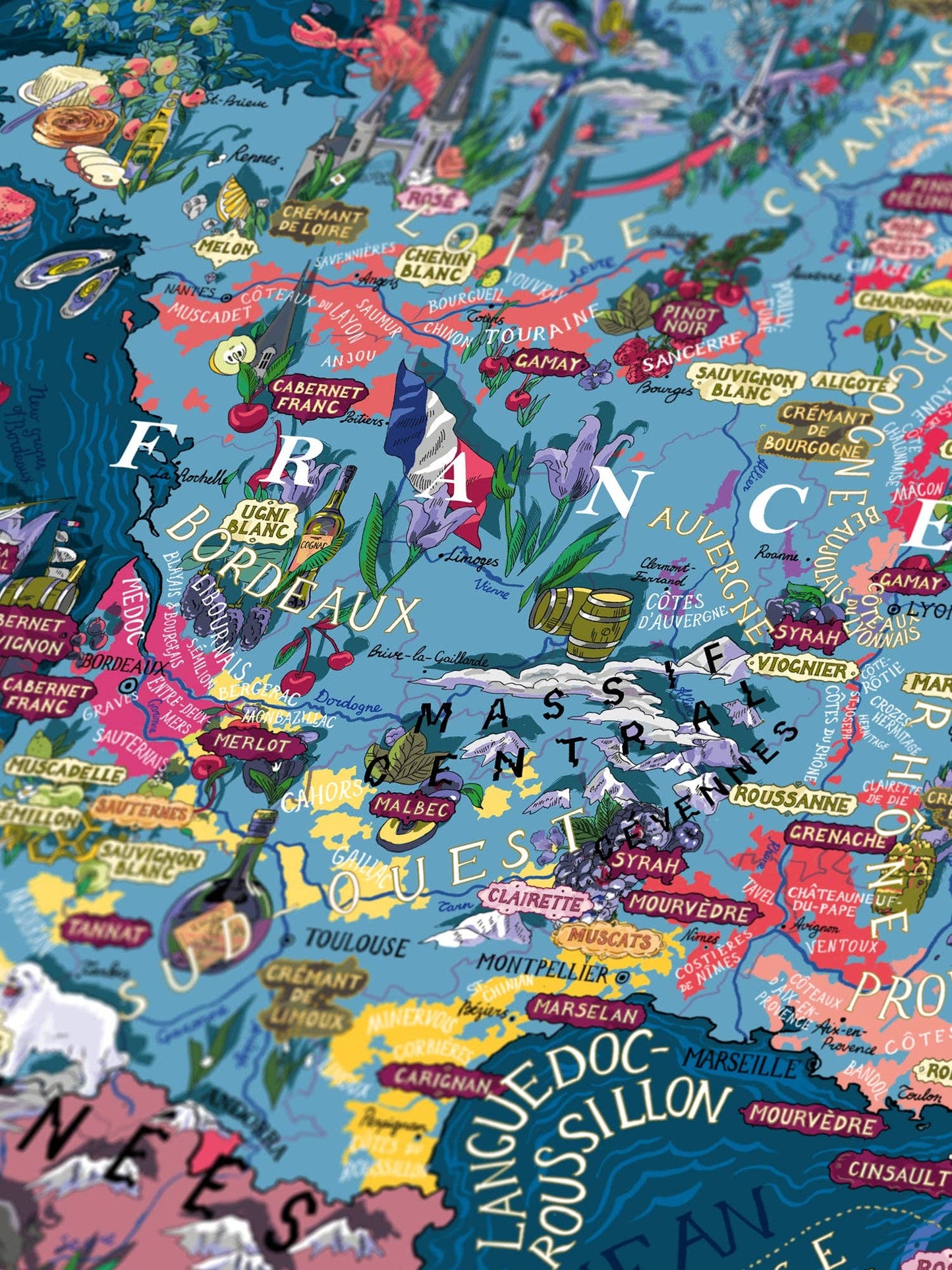 France Wine Puzzle - Water and Wines