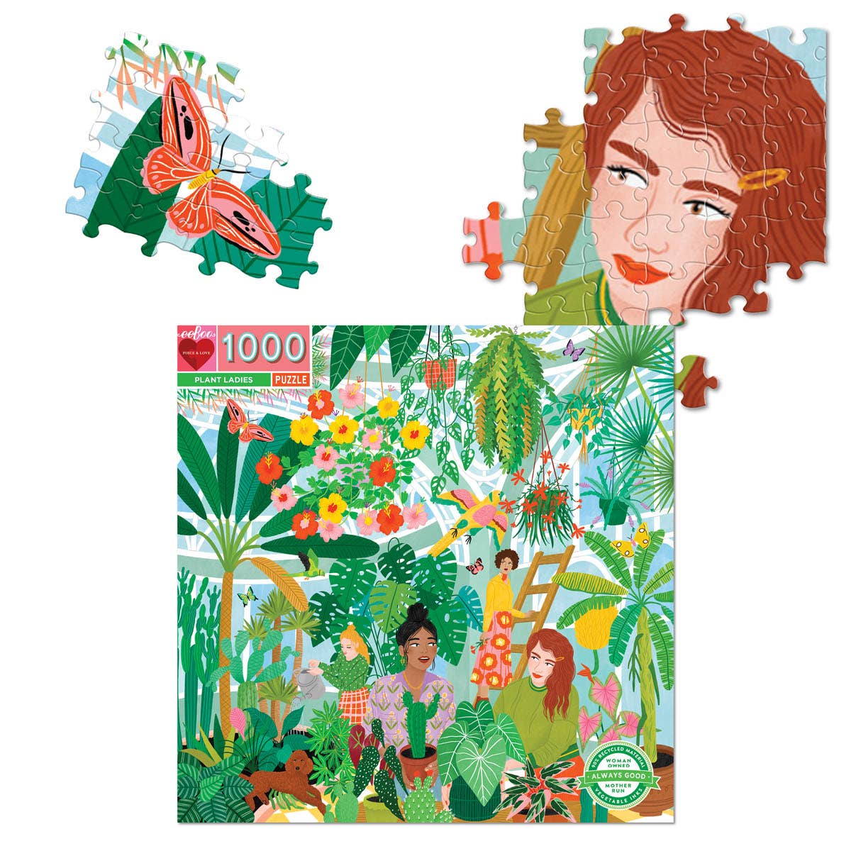 EeBoo 1000 Pc Puzzle - Plant Lady