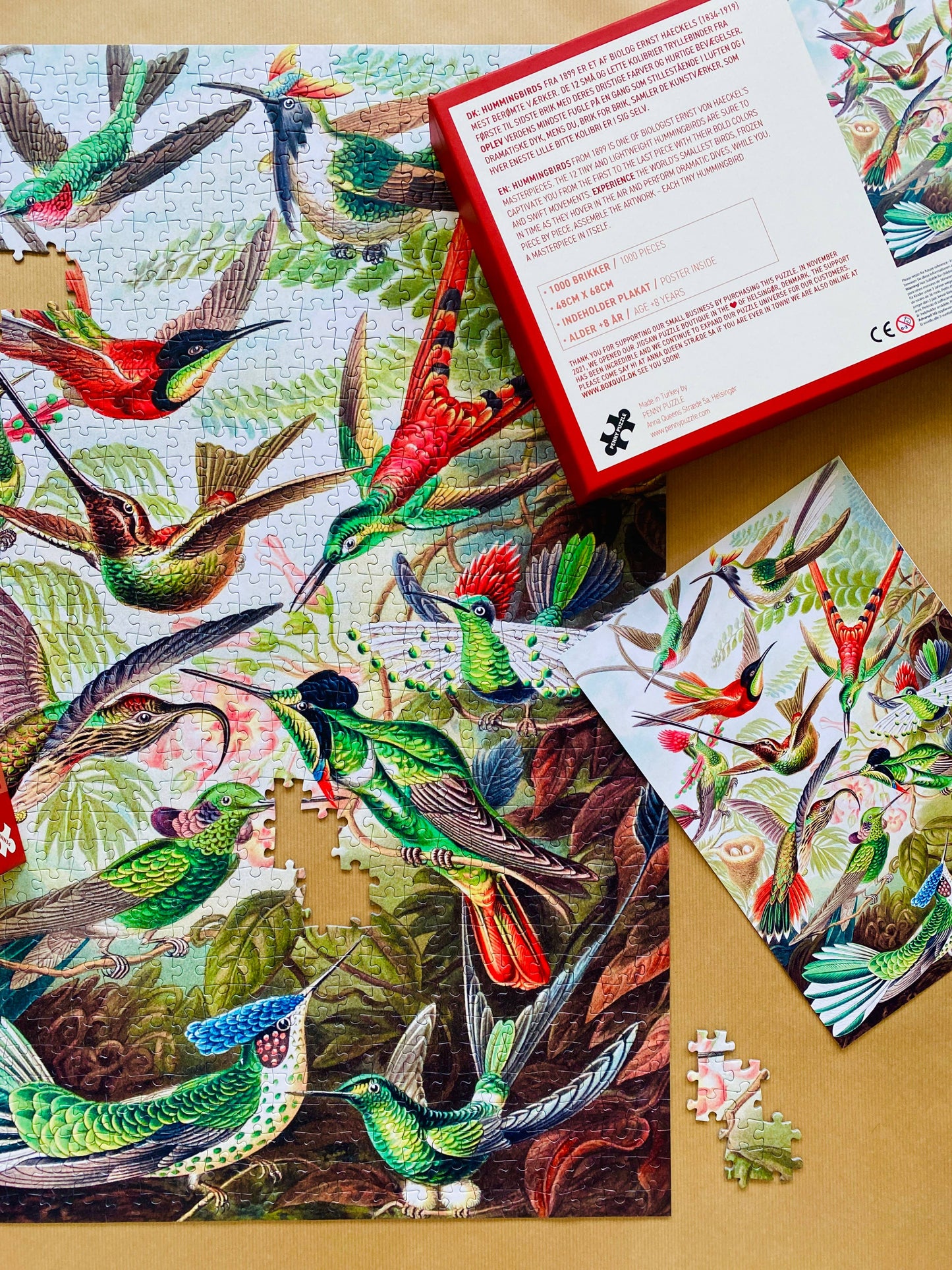 Hummingbirds 1000 piece Vintage jigsaw puzzle