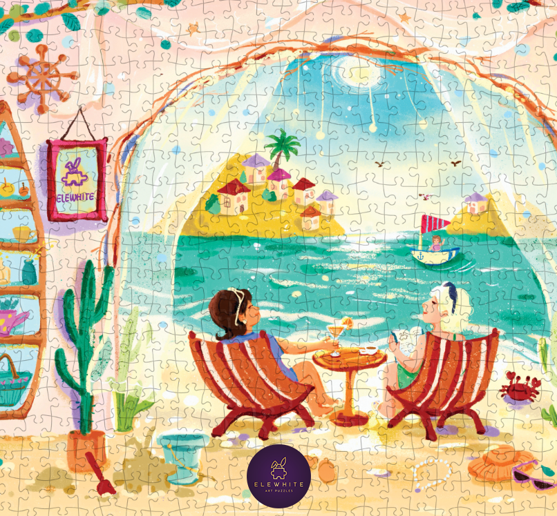 Costal Daydream Panoramic Puzzle - Elewhite