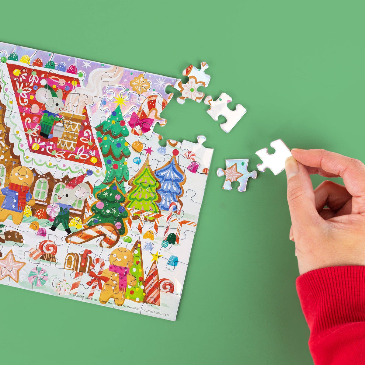 Gingerbread House - Holographic Tube 100 pc - Crocodile Creek