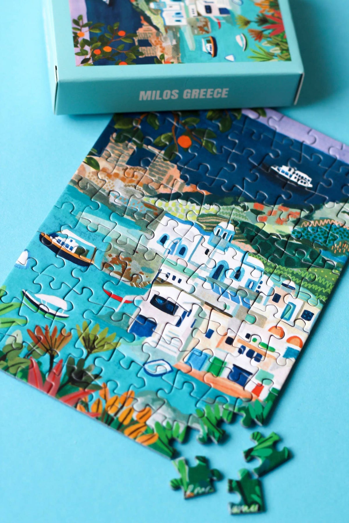 Milos Greece mini puzzle, 99 pieces - Piecely
