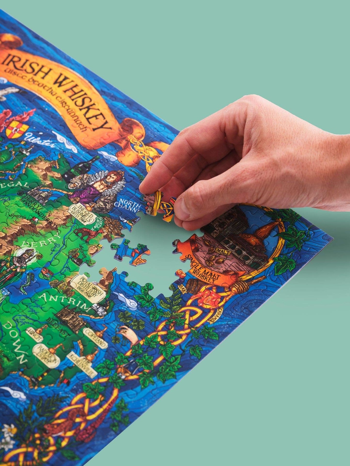 Ireland Whiskey Puzzle - Water and Wines