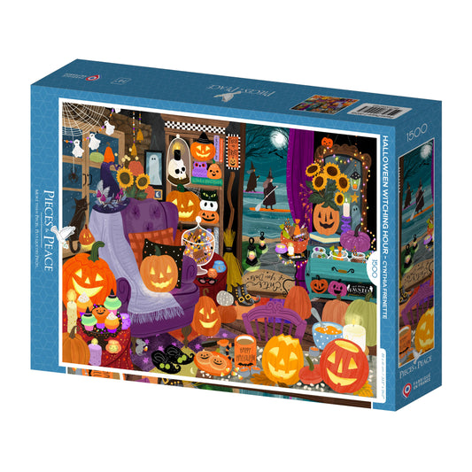 The Witching Hour of Halloween - Pieces and Peace - 1500 Piece Puzzle