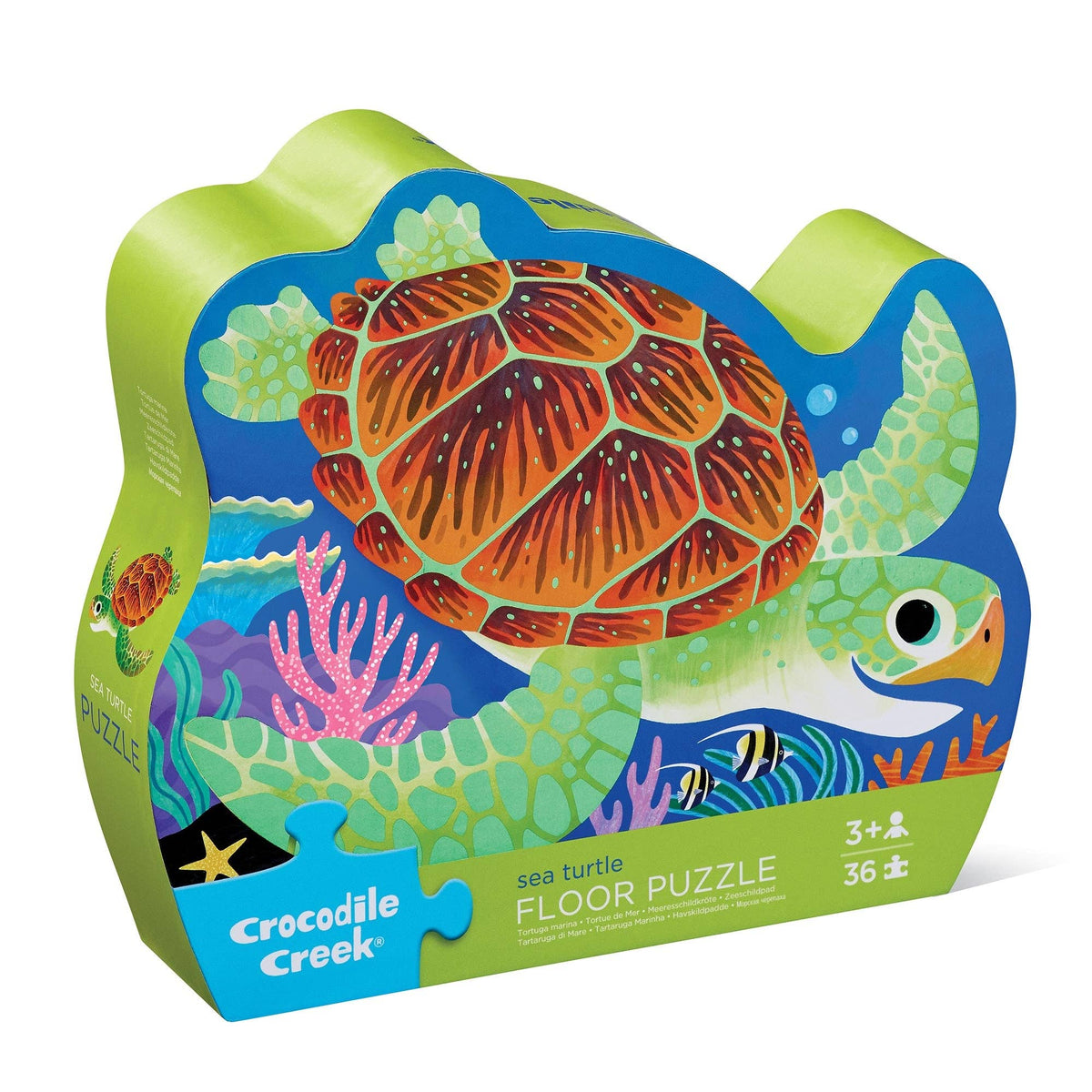 Sea Turtle (Foil Stamped) Classic Floor Puzzle 36 pc - Crocodile Creek