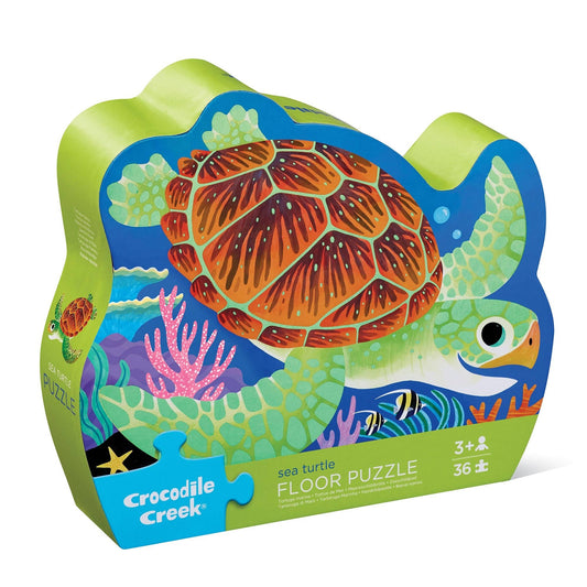 Sea Turtle (Foil Stamped) Classic Floor Puzzle 36 pc - Crocodile Creek
