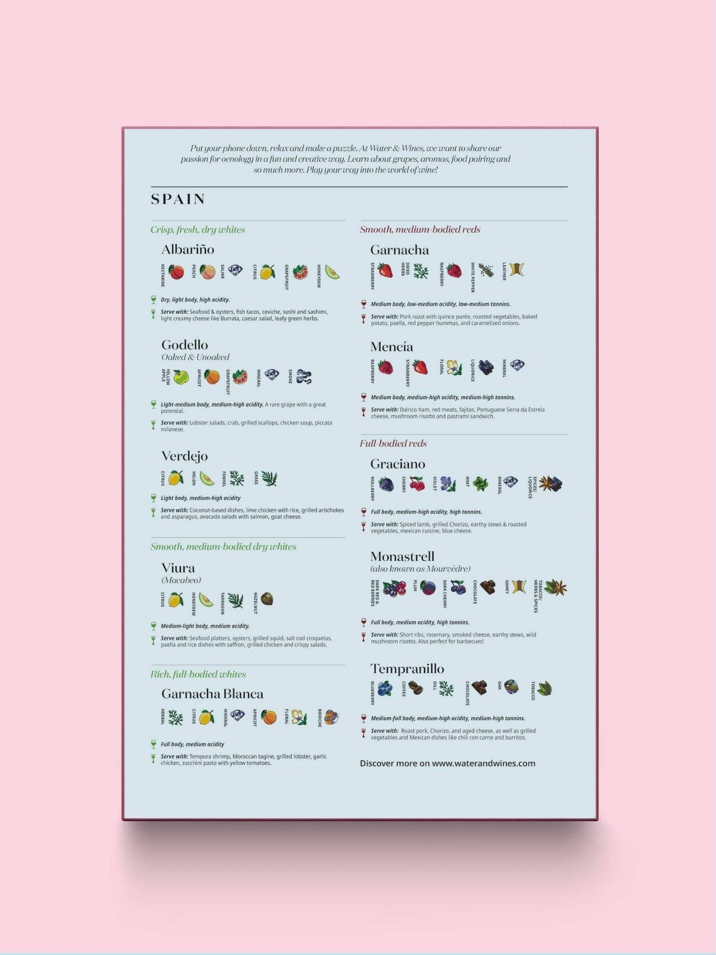 Spain Wine Puzzle - Water and Wines