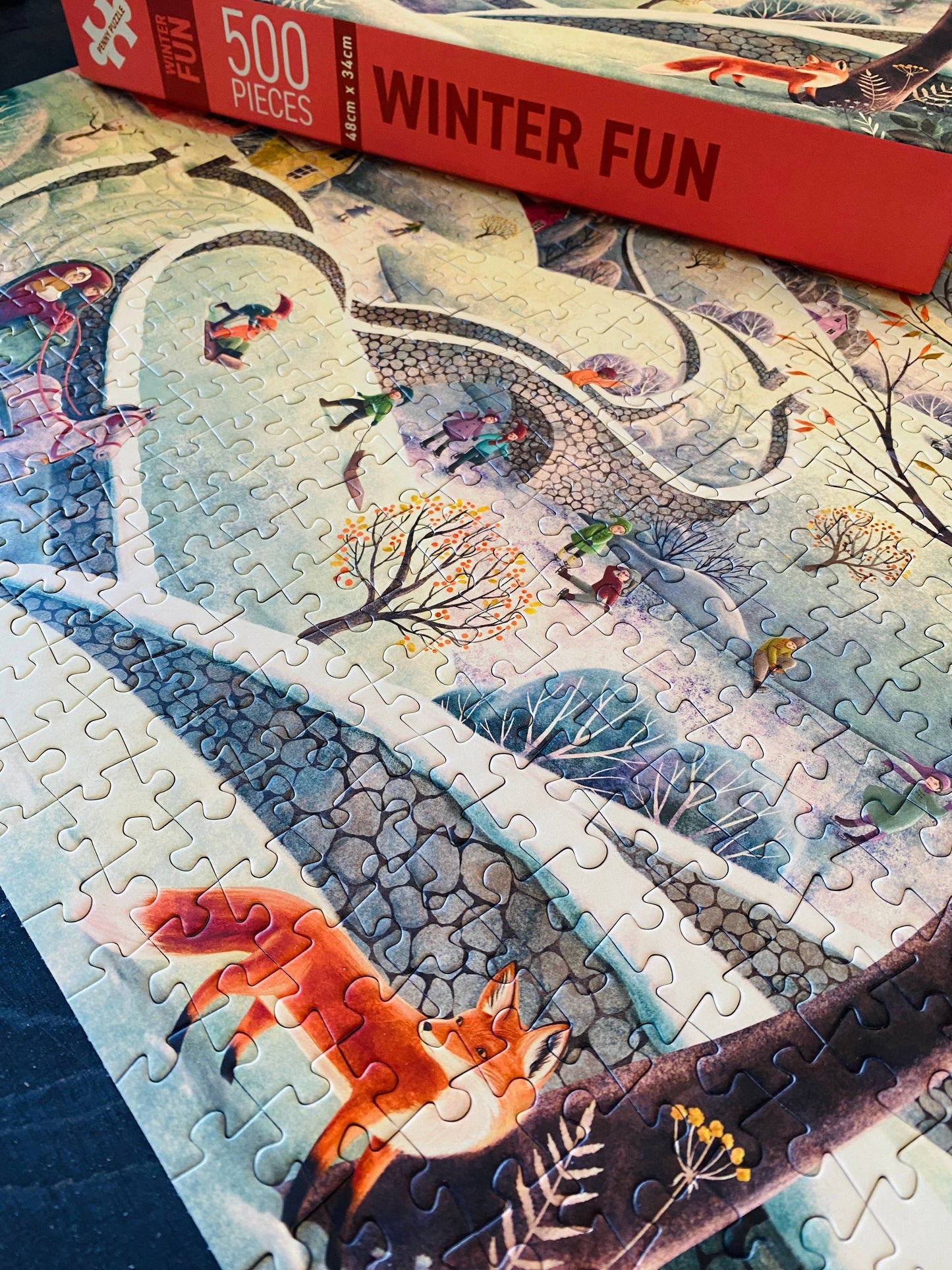WINTER FUN 500 piece jigsaw puzzle by Penny Puzzle