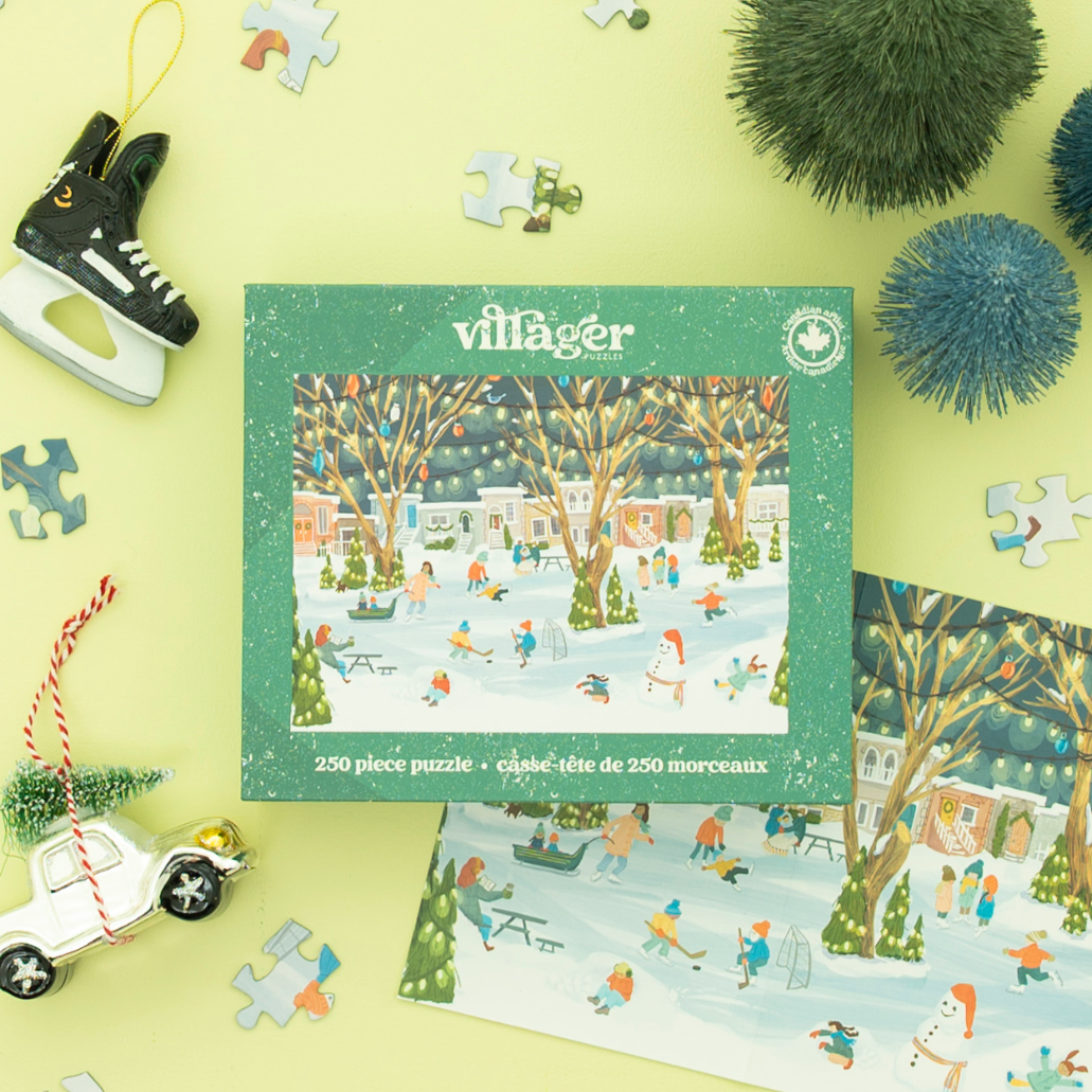 Neighbourhood Rink | 250 Piece Puzzle | Villager
